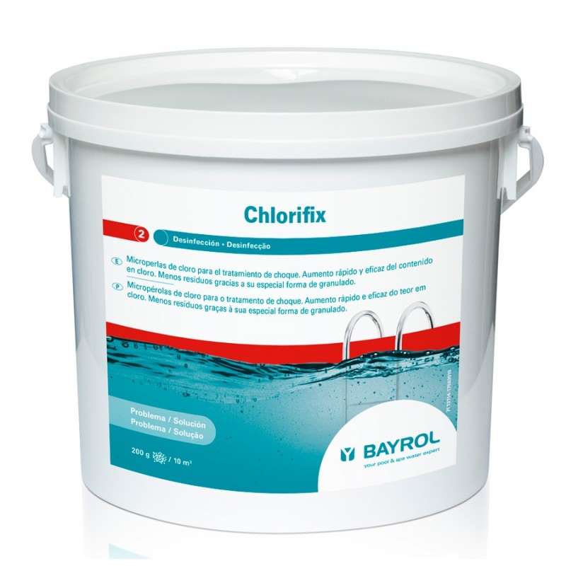 Producto quimico para piscina Chlorifix de Bayrol.