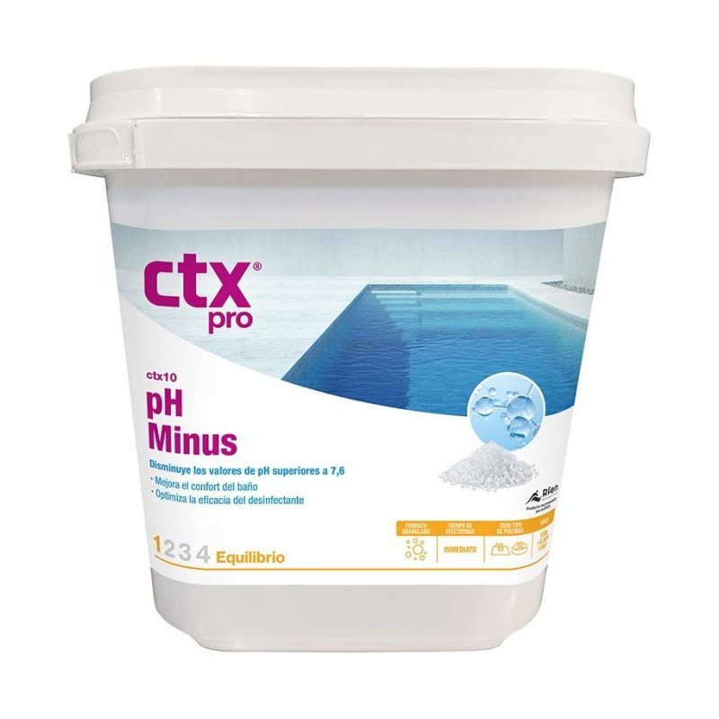Producto quimico pH Minus de CTX Pro. 